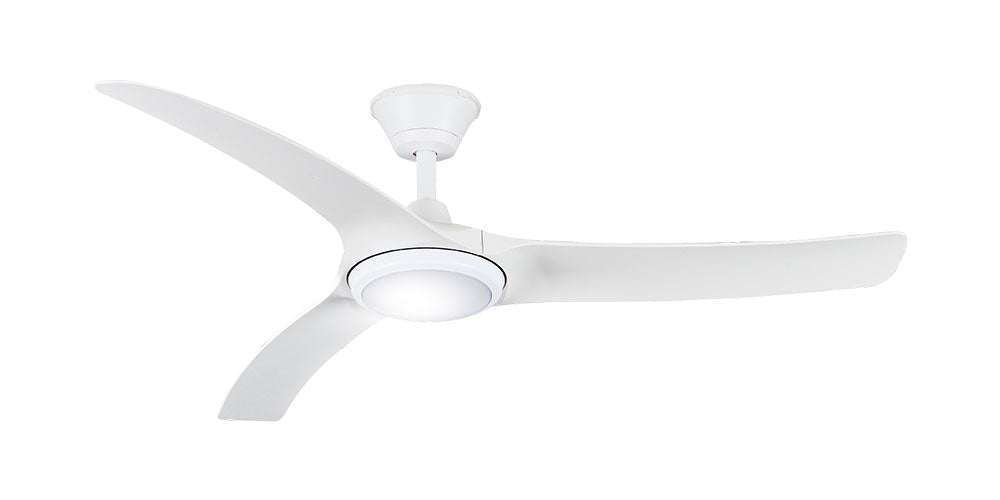 Aqua 52" IP66 DC Ceiling Fan with 18W Dimmable CCT LED / Matt White- AIPL667