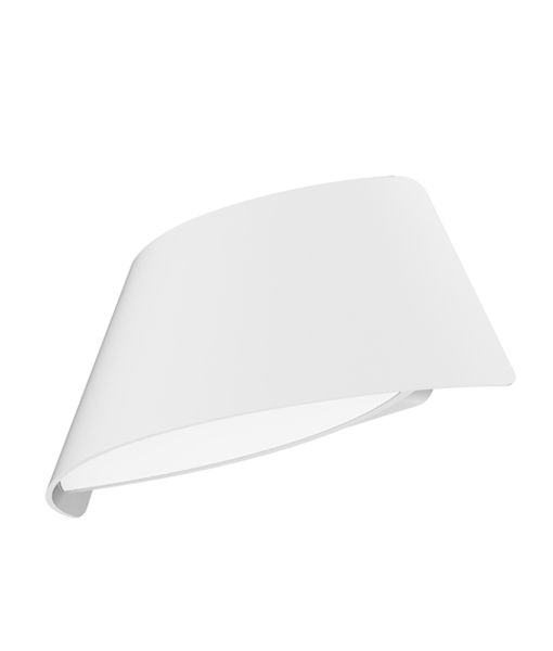 WALL LED 240V S/M Matt White Curved Up/Dn  ATEN2 Cla Lighting