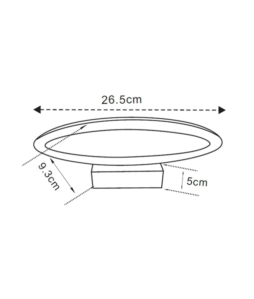 ATHENS LED Interior Matte White Oval 1 Way Wall Light- ATHENSG2