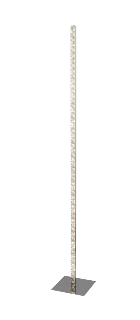 Glass 13W LED Crystal Effect Floor Lamp AU700187