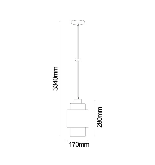  PENDANT ES 72W Copper coloured Glass with Silver internal Dble Cylinder  WTY LAMINA3 CLA Lighting 