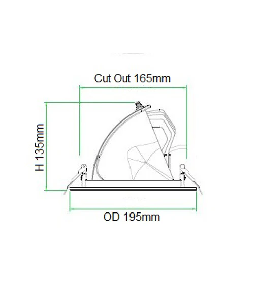 LED Dual Power & Tri-CCT Gimbal White Recessed Shop Lighter SHOPTRI01