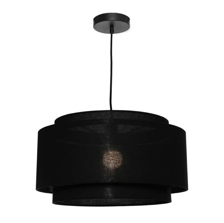 BERN1PLBLK, BERN 1LT PENDANT LARGE BLACK