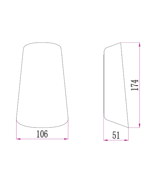 WALL LED S/M Matt WH Cone UP/Dn  BES2 Cla Lighting