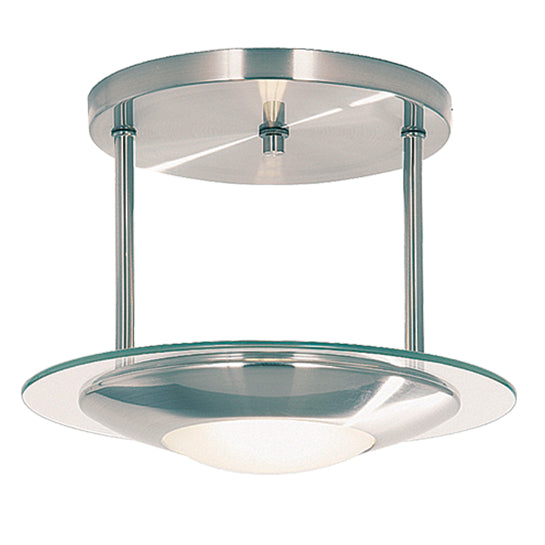 Suspended Button Ceiling Light Satin Chrome 150W BI8607-SC Superlux