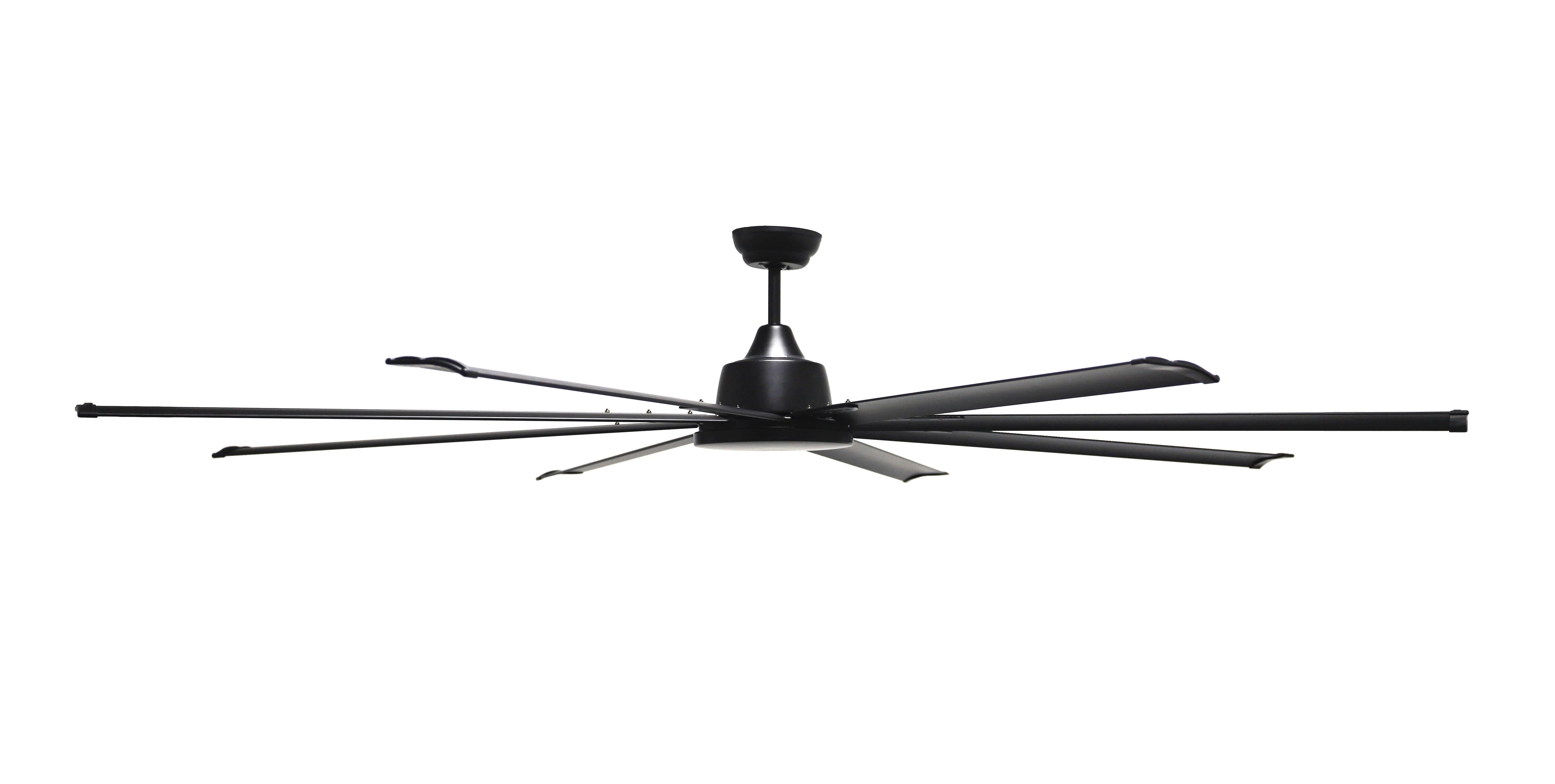 STORM II MATT BLACK CEILING FAN POWERED WITH 55W MOTOR DC