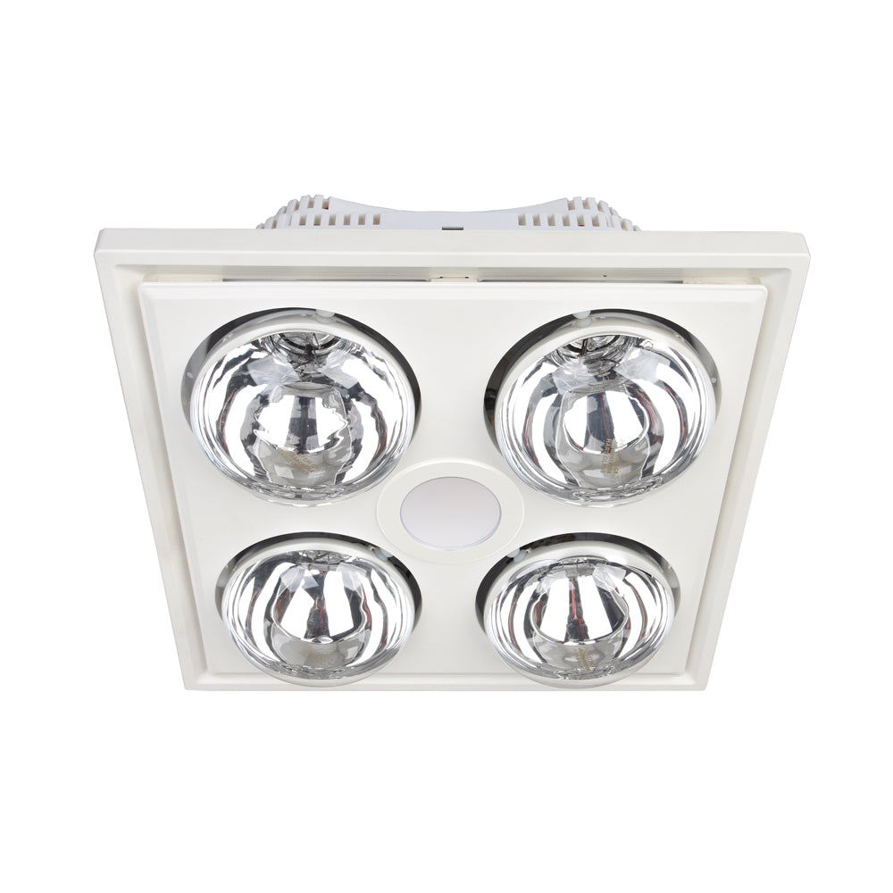 Midas Quattro LED Bathroom Heater & Exhaust White - BS134ESWWH