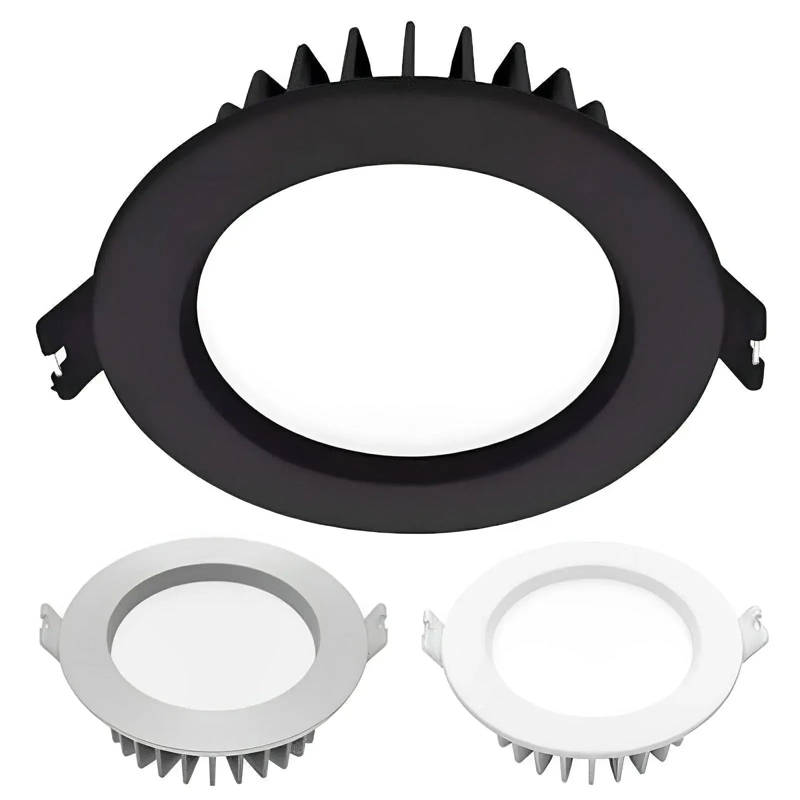 90mm 10W Tri-Colour LED Downlight – Black, White, Silver