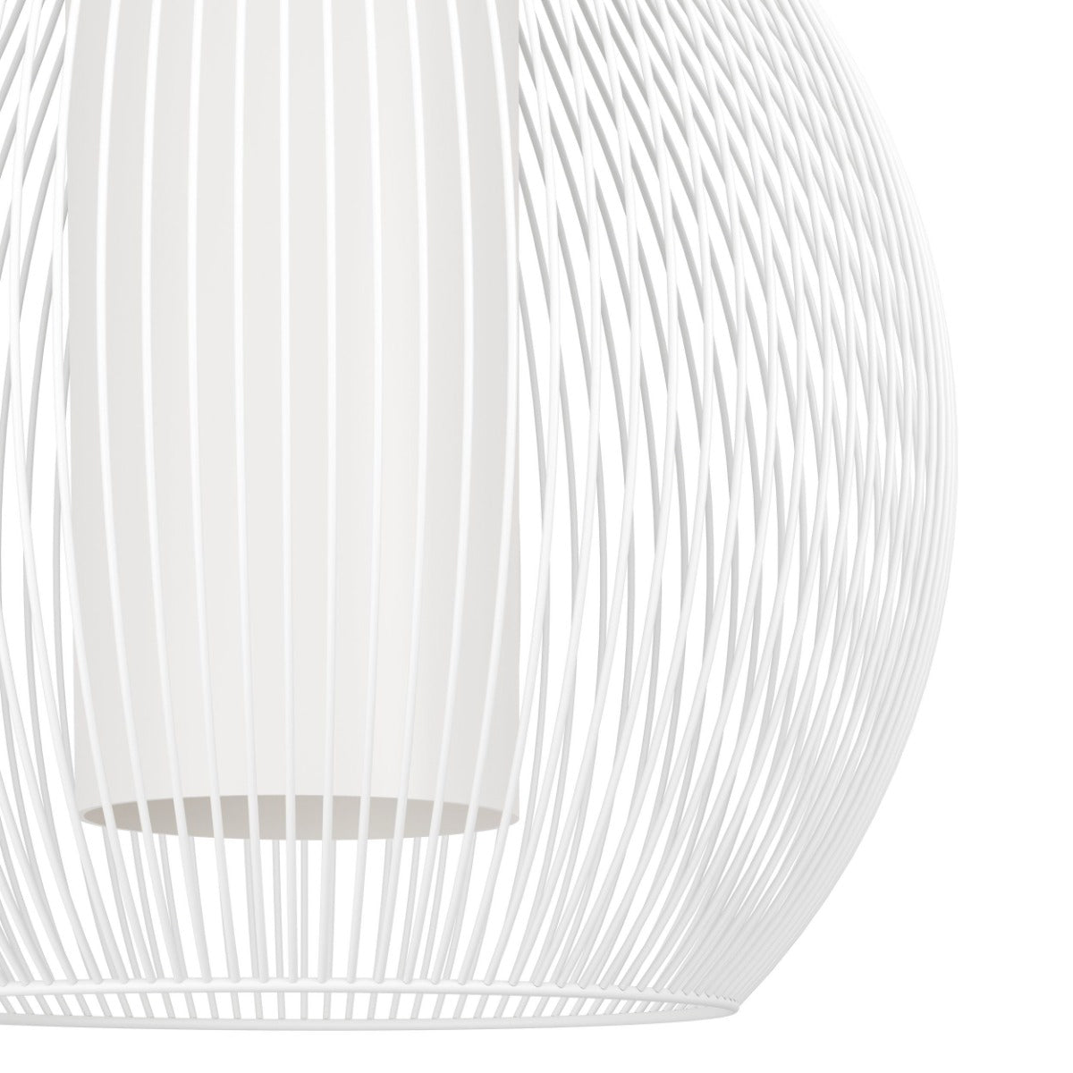 Razon 1 Light Pendant Large E27 40W White 900829N