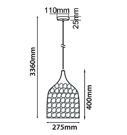  Koper Series Pendent ES 60W COPPER IRON KOPER2 CLA Lighting 