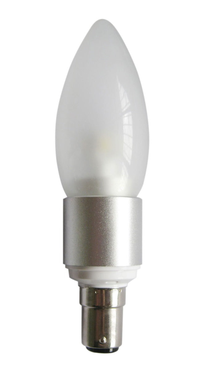CLA LIGHTING 4W Candle Dimmable LED GLOBE FROSTED SBC NW 5000K CAN16D