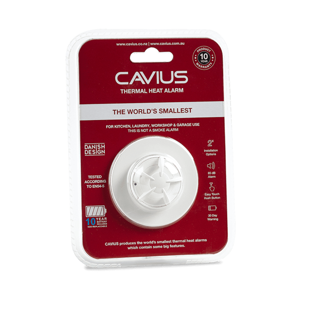 Nano 10 Year Battery Operated Thermal Heat Alarm Cavius - 3004 CAVTH10
