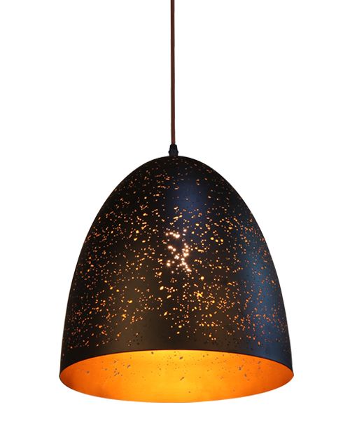 PENDANT ES 40W BLK Ellipse with Gold Interior CELESTE3 Cla lighting