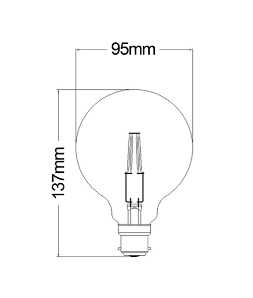 G95 LED Filament Globe (6W)- CF1A