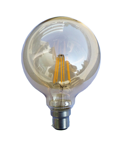 GLOBE LED CARBON LOOK BC G95 (Amber) 6W 2200K 300D (425 Lumens) WTY 3YR CF1A