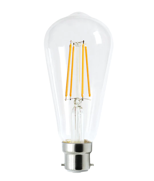 ST64 Pear Shape LED Filament Dimmable Globes Clear Diffuser (8W)- CF27DIM