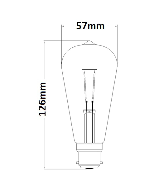 ST57 LED Filament Globes- CF5A