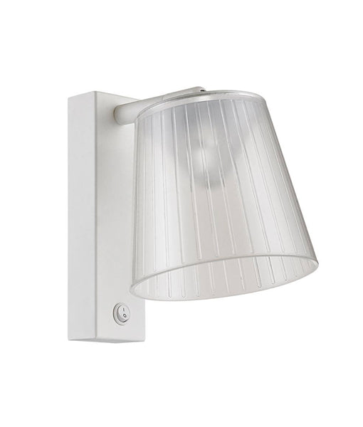 WALL INTERNAL S/M LED 6W WH 1 switch Clear PS Shade  CHESTER02 Cla Lighting