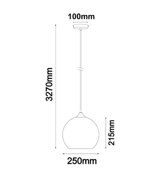 PENDANT ES 72W Smoke BLK WINE GLASS with raindrop effect CHUVA2 Cla Lighting