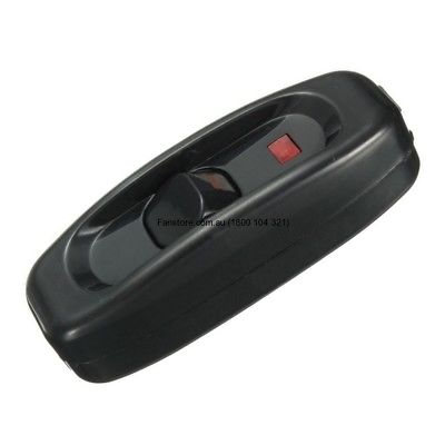 Compact Black Plastic In-line Cord Light Lamp Switch With Indicator