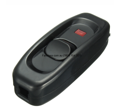 Compact Black Plastic In-line Cord Light Lamp Switch With Indicator