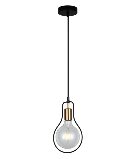 CONTOUR Interior Black Wire Pear Shape Pendant Light- CONTOUR1