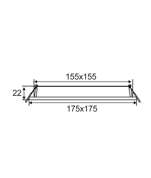 SLICKTRI LED Dimmable Ultra Slim Tri-CCT Recessed Downlights Square SLICKTRI2S 