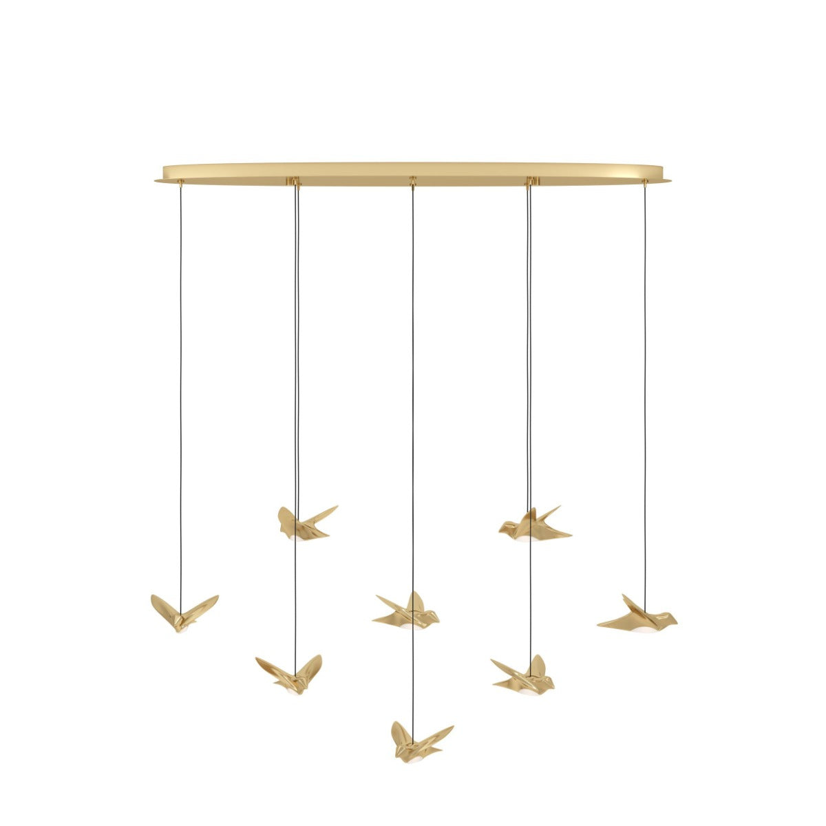 PARATEBUENO PENDANT LIGHT 8X3W LED 3000K BRASS ROUND 390397