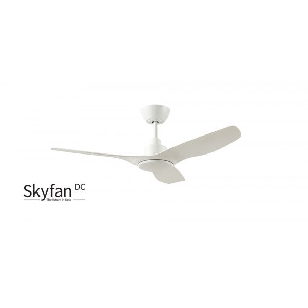 DC3 White- 48"/1200mm Plastic Composite 3 Blade DC Ceiling Fan with Wall Control - DC31203WHWC