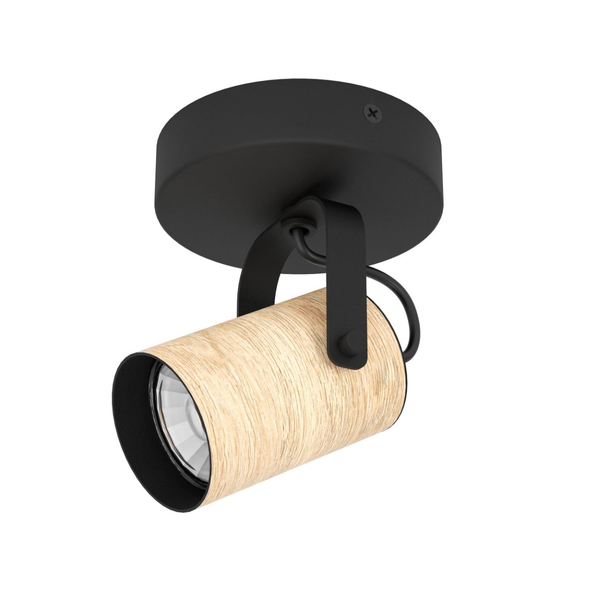 CAYUCA SPOT 1X5W GU10 LED 4000K BLACK WITH WOOD 900436N
