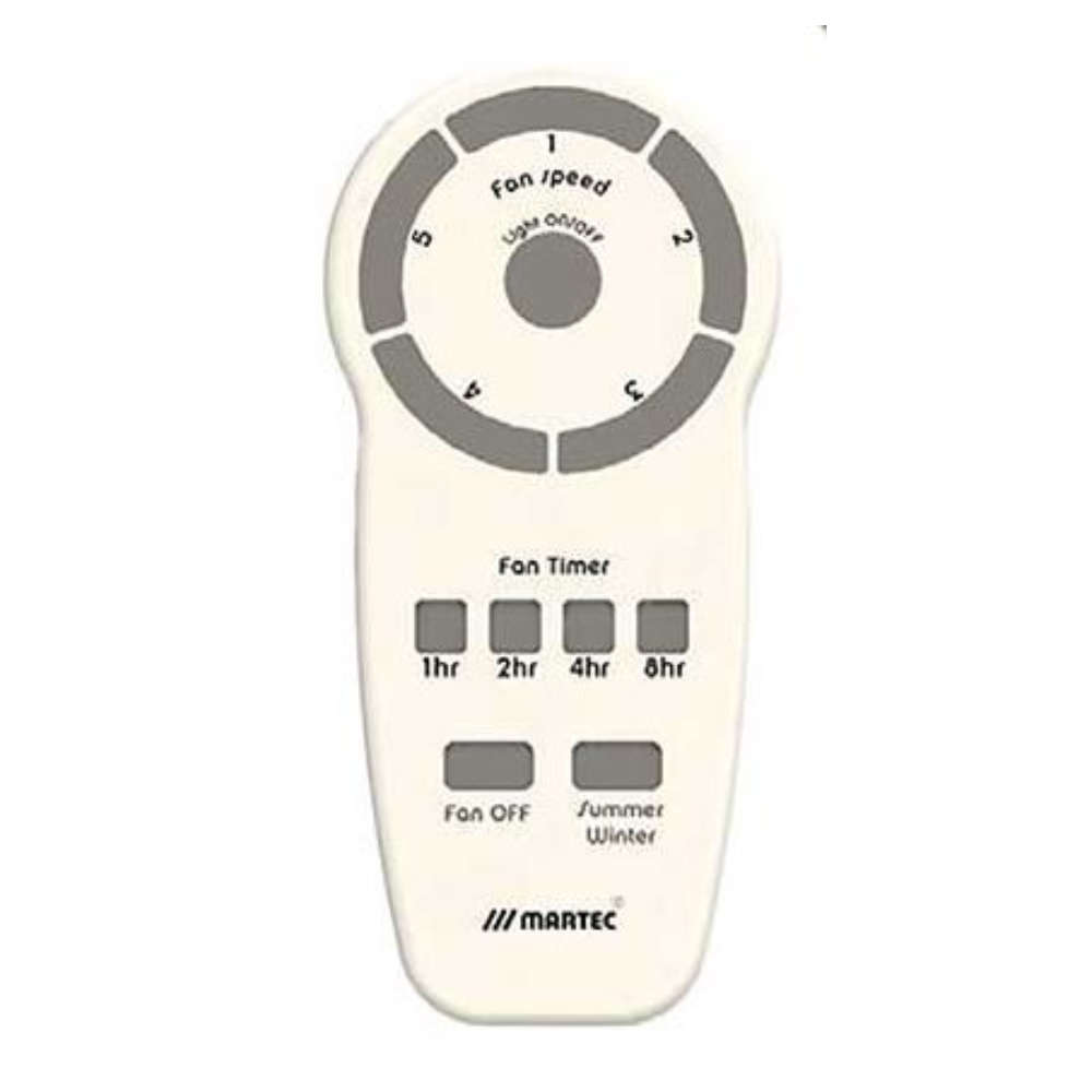 Martec DC ceiling Fan range replacement Remote suits Most models please see discription-With Light DCTRANSLT