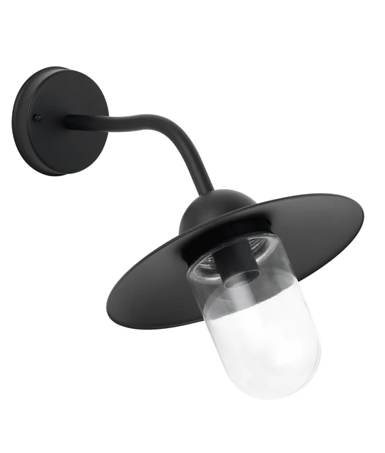 DEKSEL Matte Black Wall Light With Clear Glass DEKSEL04