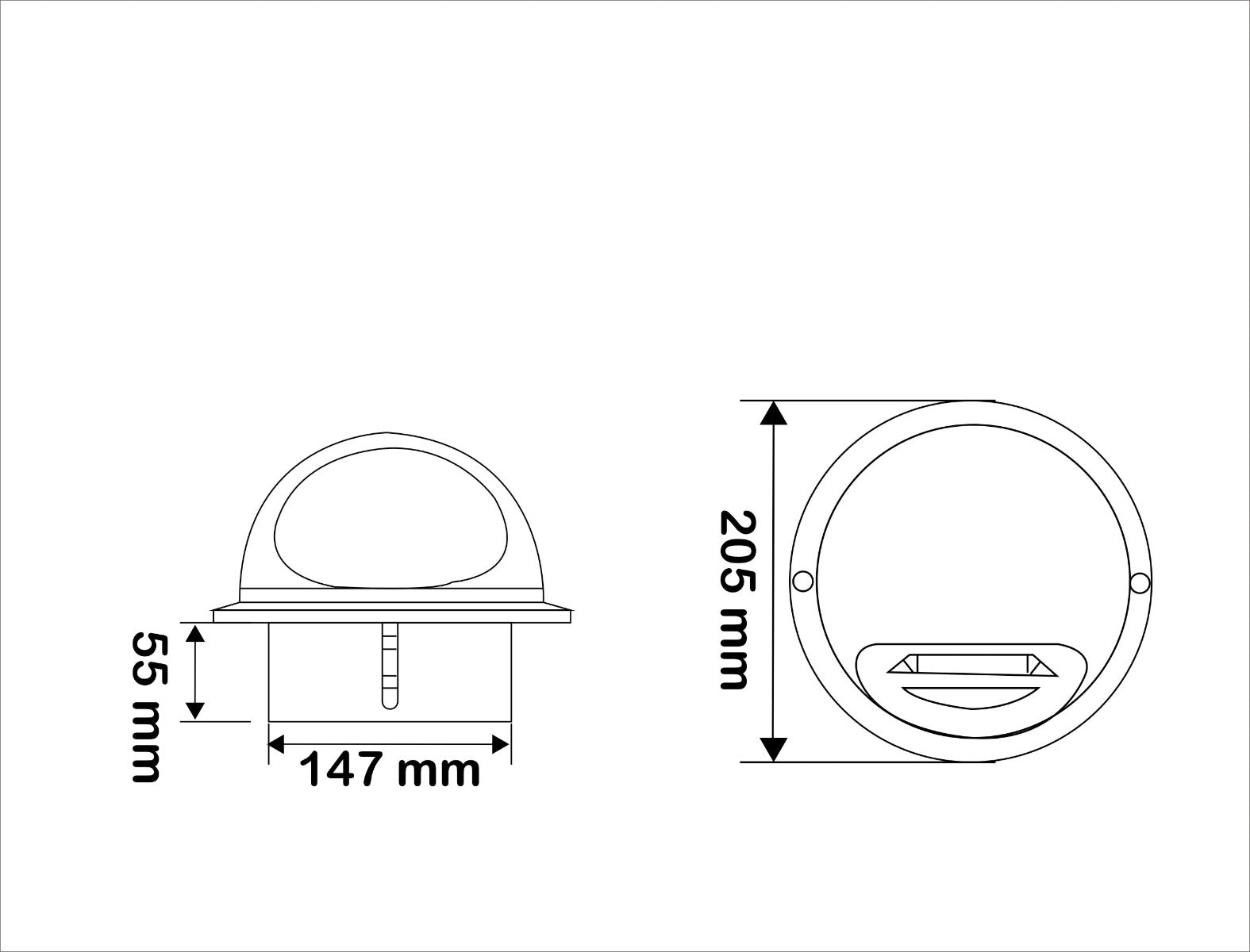 150mm Silver Hooded Exterior Air Outlet Grille V150SHEG Ventair