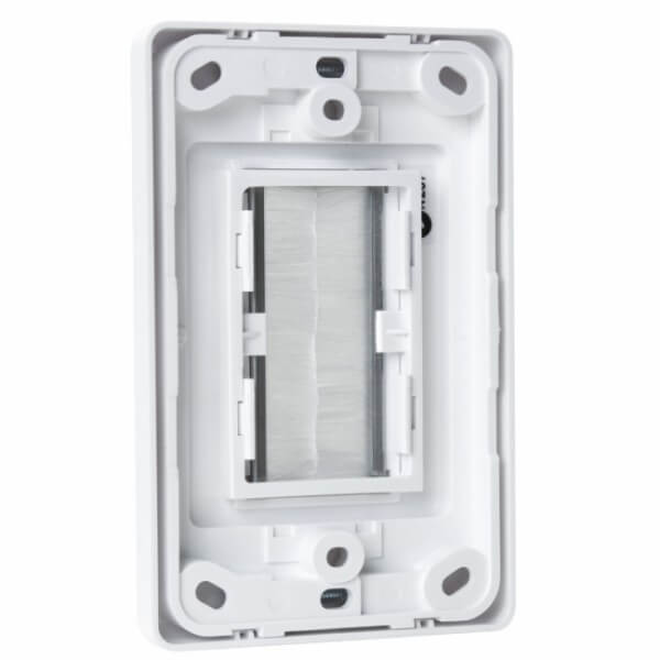Digitek Flat Nose Cable Management Brush Wall Plate 05DWPMF