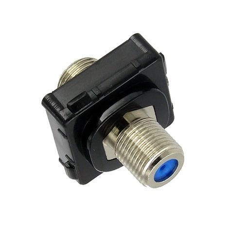 Digitek F Type 3 GHz Barrel Female Mech Connector Terminal For Custom Wall Plate Black - 05BCFF3BK