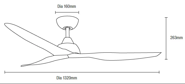 Avoca DC 48" Smart WIFI Ceiling Fan White With Oak Blade MADC123WOR