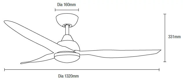 Avoca DC 48" Smart WIFI Ceiling fan with Dimmable CCT LED Light White MADC1233WWR