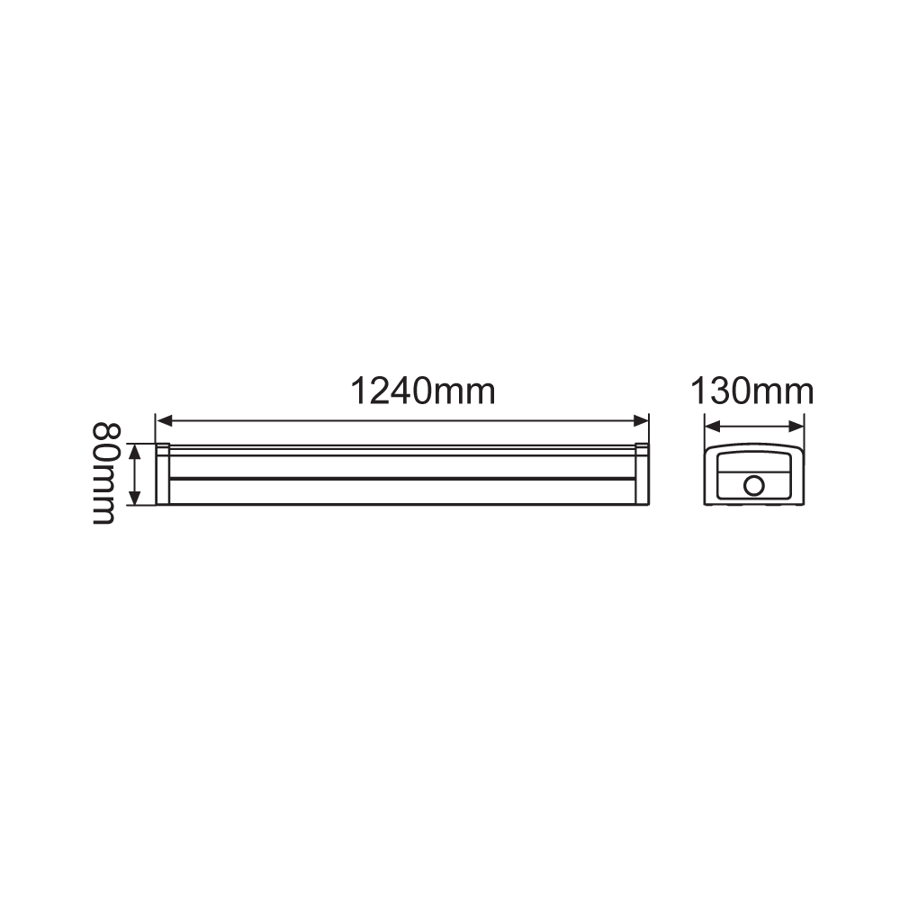 Stellar V Wide Five-Colour Batt 3000K/4000K/5000K/5700K/6500K Dimmable MW Sensor IP20 W - 211026DS