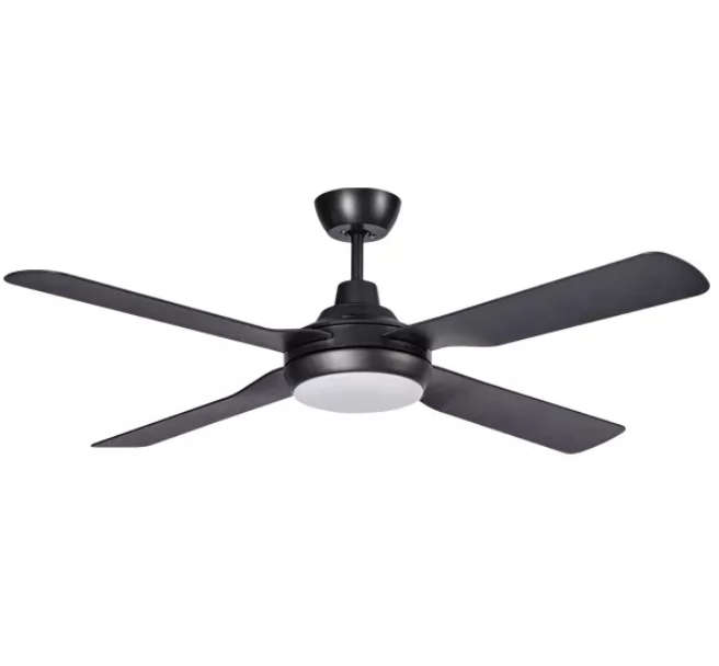 Discovery II 56" 4 Blade ABS Ceiling Fan with 15w CCT LED Light Matt Black MDF1443M