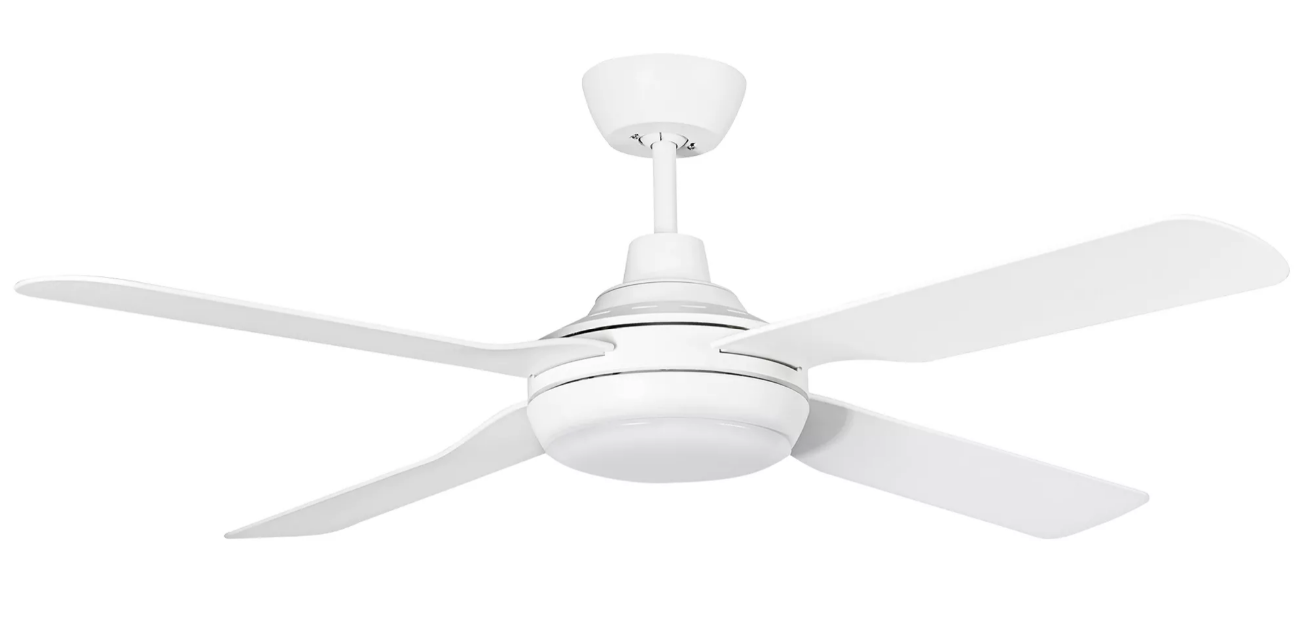Discovery II 56" 4 Blade ABS Ceiling Fan with 15w CCT  LED Light White MDF1443W