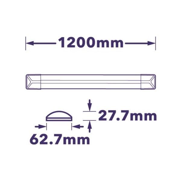 DIY Plug & Play Slim LED Batten Light 36w, 4 Foot Verbatim