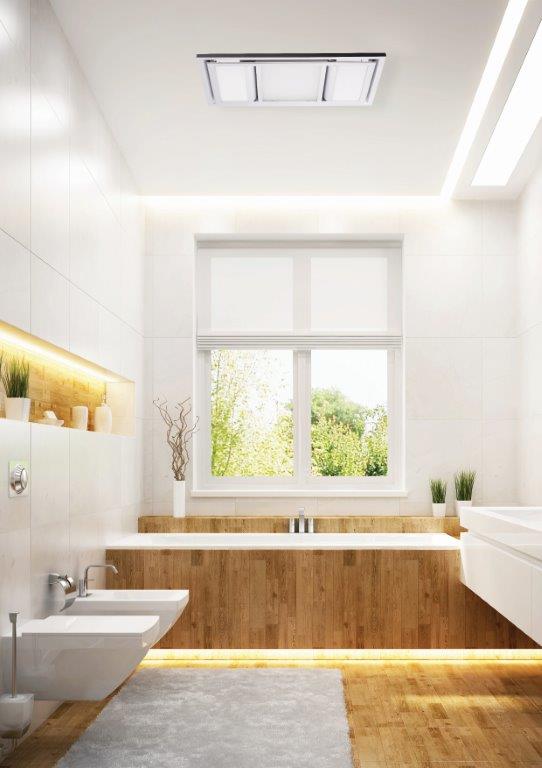 Domino 3-in-1 Bathroom Heater in White Mercator Lighting WITH CCT BH152ESWWH
