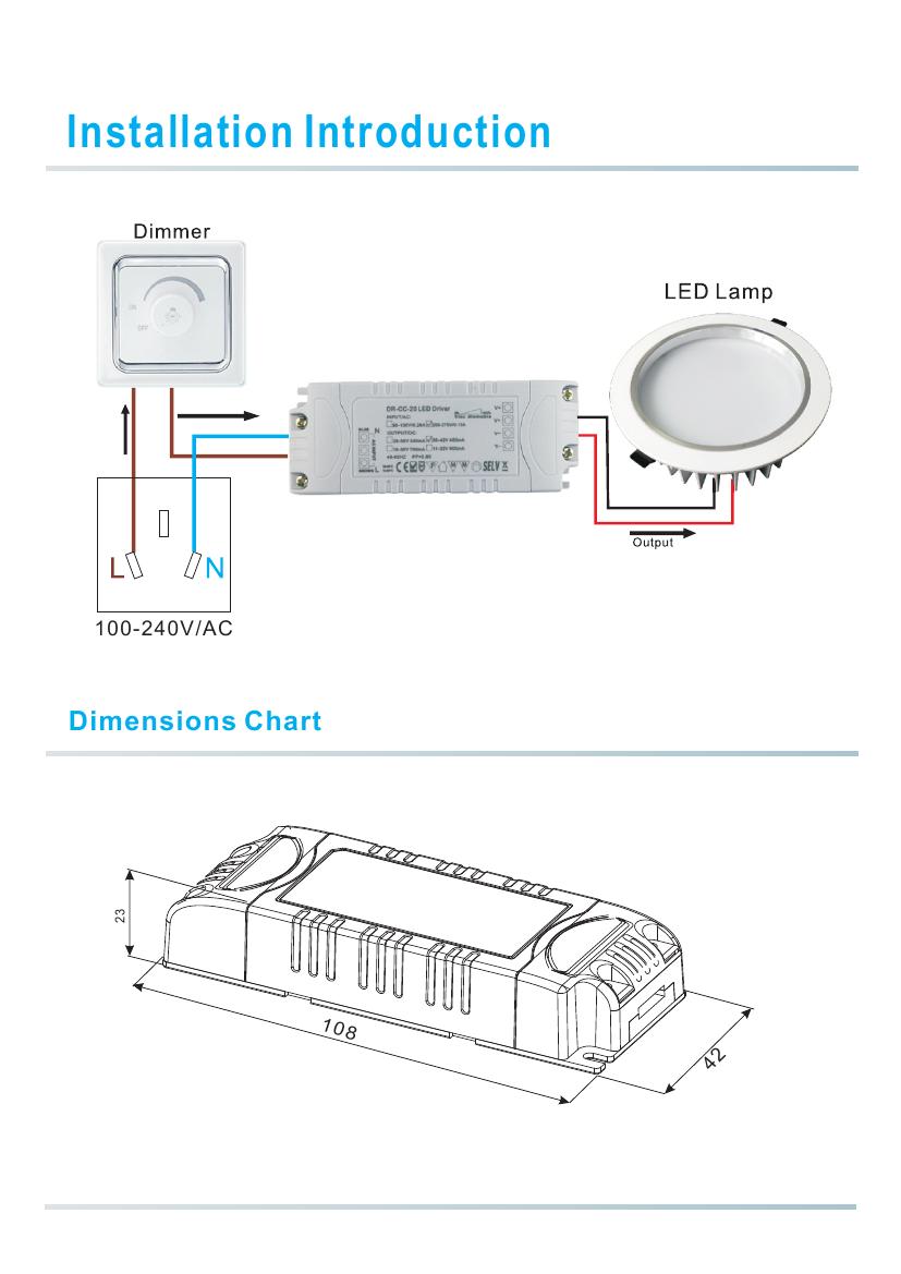 Class 2 LED Driver 13-21VDC 700ma DR-CC-20