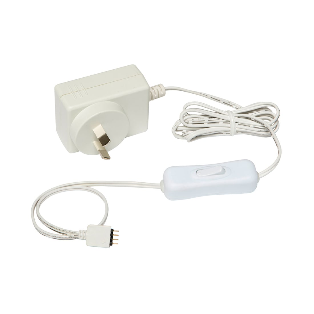 LED 10M STRIP LIGHT, INC DRIVER WITH FLEX & PLUG, IP44, 3000K WARM WHITE - 19530