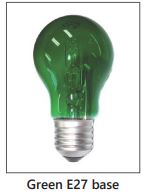 CLA LIGHTING HALOGEN GLOBE ES GLS 28W GREEN CLAHAGLS28WESG