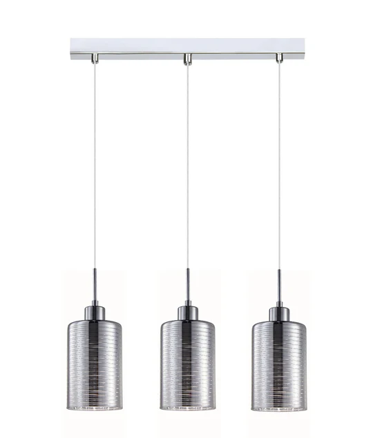 ESPEJO1 Oblong Glass with Line Effect Pendant Lights ESPEJO1X3S