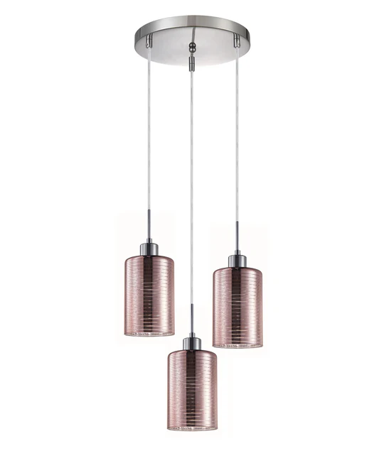 ESPEJO1 Oblong Glass with Line Effect Pendant Lights ESPEJO2X3R