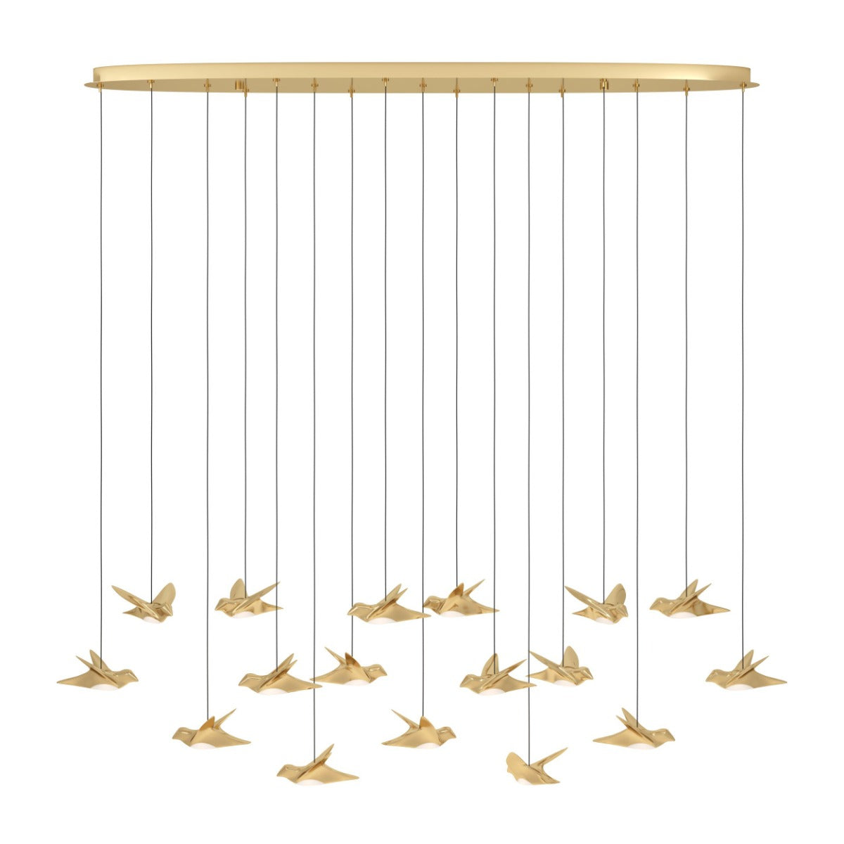 PARATEBUENO PENDANT LIGHT 17X3W LED 3000K BRASS OBLONG 390399