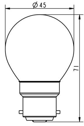 Incandescent Fancy Round Clear 25W 42V 2700K B22