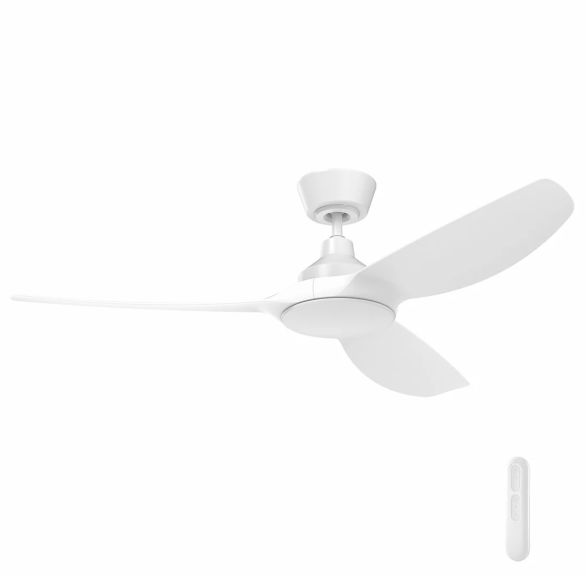 Mercator Jota 52-inch DC Ceiling Fan, White, 6-Speed Remote Control